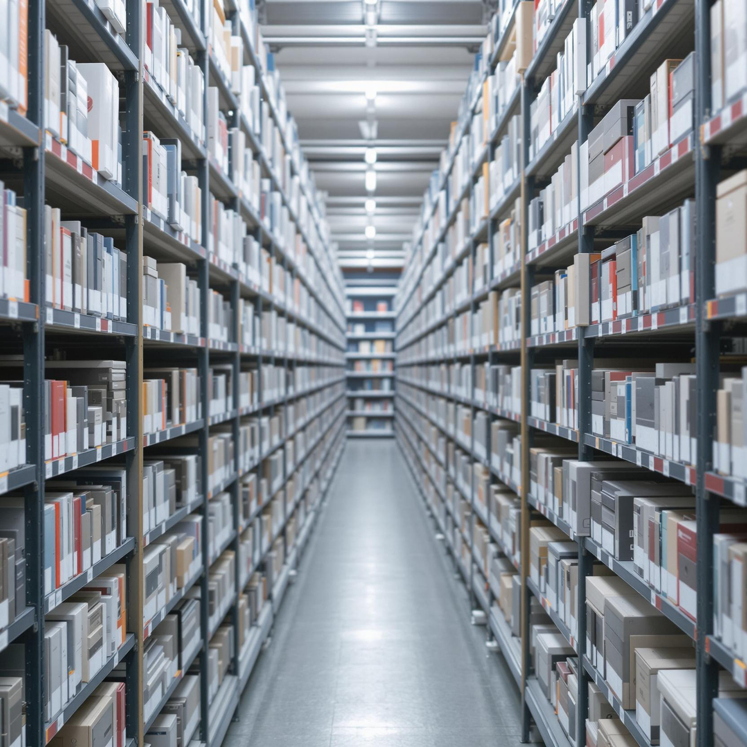 <p>Bücherregale in einer Bibliothek, Symbol für Wissen und Bildung.</p>