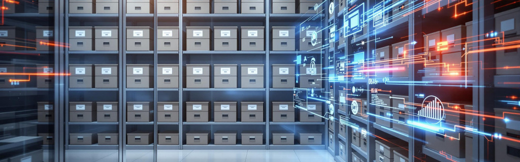 <p>Modernes Archivsystem kombiniert physische Organisation und digitale Datenverwaltung für Effizienz und Innovation.</p>