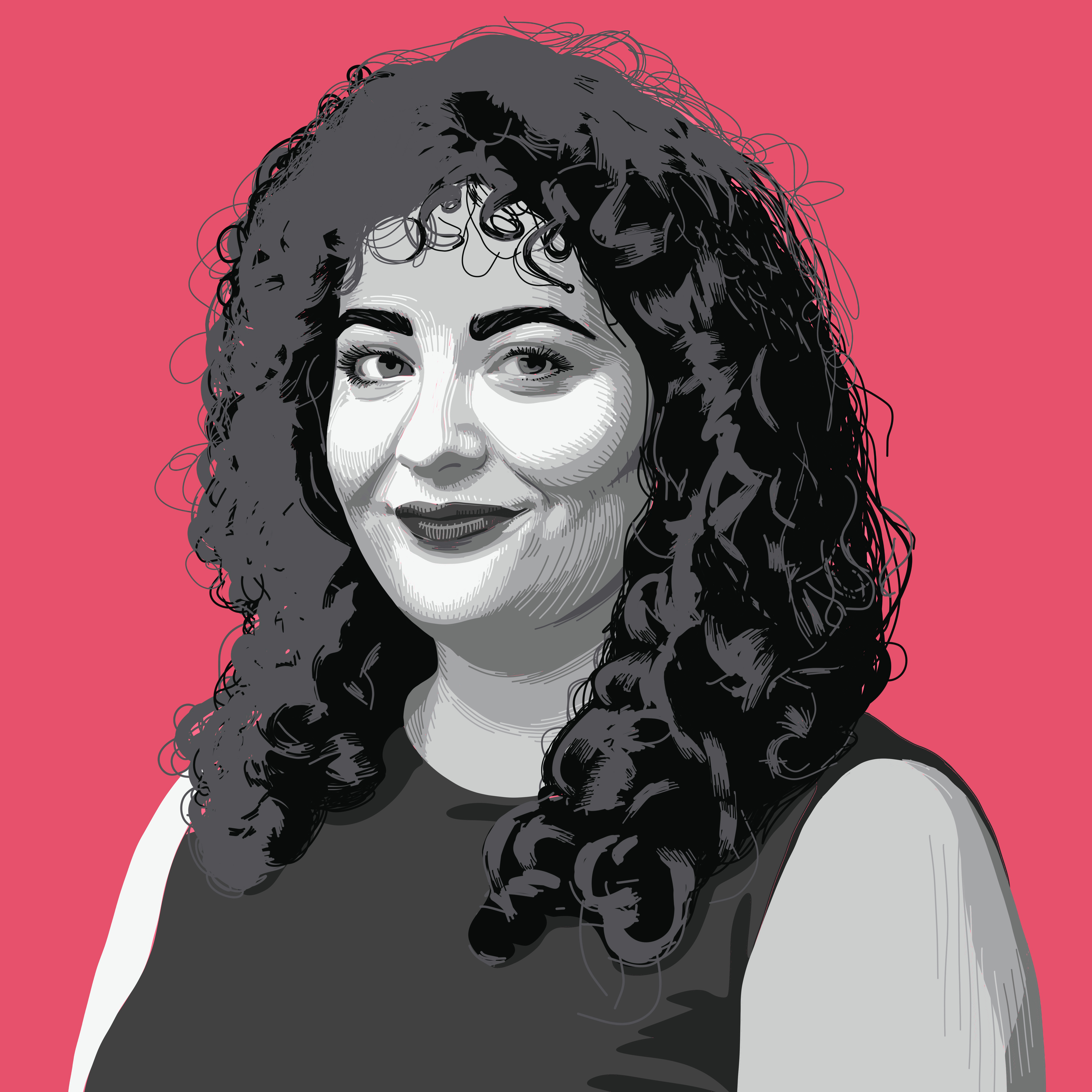 Porträt einer Frau, um eine Person in einem Artikel oder Profil vorzustellen.